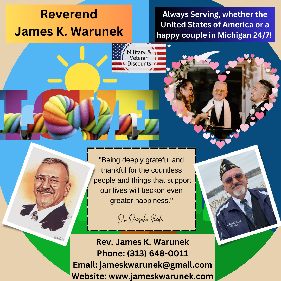 James K. Warunek — Michigan Wedding Officiant